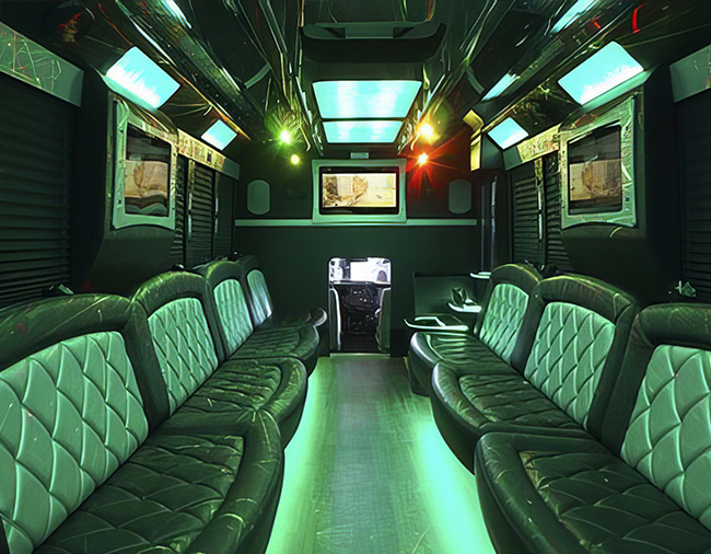 luxurious limo bus