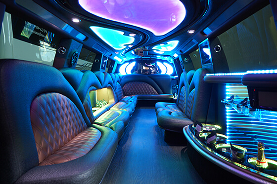 inside the limo