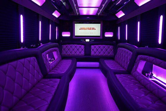 spacious party bus