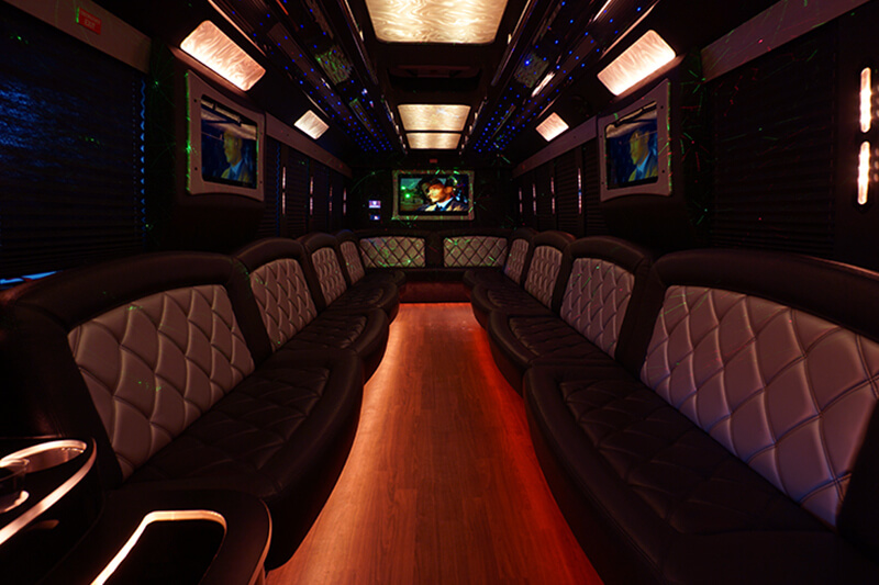 inside the party bus