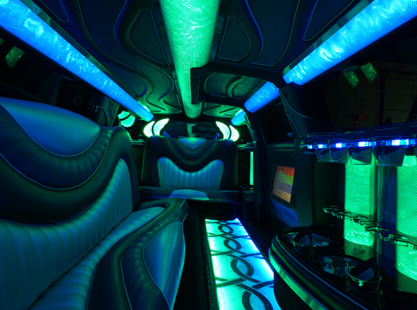 inside a range rover limo
